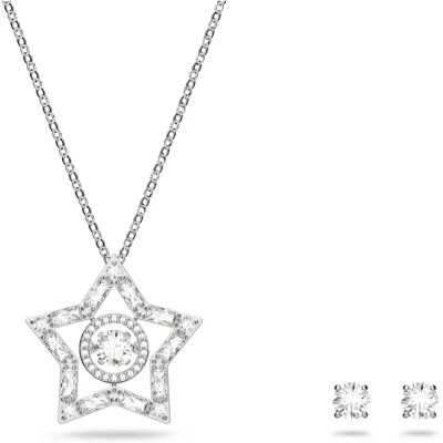 Zestaw Swarovski Stella Set, Star, White, Rhodium Plated 5622729 Zestaw Swarovski Stella Set, Star, White, Rhodium Plated 5622729