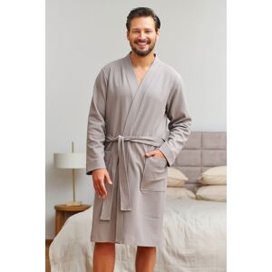 Doctor Nap Beżowy szlafrok męski waffle Doctor Nap Beżowy szlafrok męski waffle