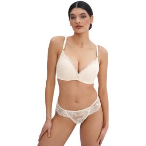 Biustonosz Alles Pure romantic super push up koronkowy waniliowy 70F Biustonosz Alles Pure romantic super push up koronkowy waniliowy 70F