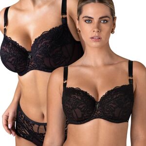 Biustonosz Alles Truffle Noir PU czarny z czekoladą - 65I Biustonosz Alles Truffle Noir PU czarny z czekoladą - 65I