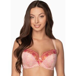 Biustonosz GAIA Semi-Soft Desiree 1195 półusztywniany różowy w kwiaty 90F Biustonosz GAIA Semi-Soft Desiree 1195 półusztywniany różowy w kwiaty 90F