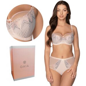 Biustonosz GAIA Semi-Soft Margherita 1186 półusztywniany szaro-różowy 65K Biustonosz GAIA Semi-Soft Margherita 1186 półusztywniany szaro-różowy 65K