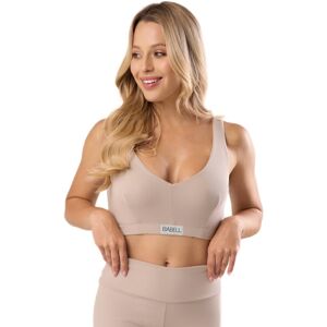 BABELL Biustonosz miękki bez fiszbin z prążkowanej dzianiny kod 3001 taupe XL BABELL Biustonosz miękki bez fiszbin z prążkowanej dzianiny kod 3001 taupe XL