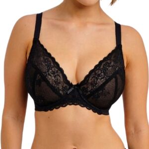 Biustonosz miękki koronkowy Freya Quinn UW Plunge czarny 36DD/80E Biustonosz miękki koronkowy Freya Quinn UW Plunge czarny 36DD/80E