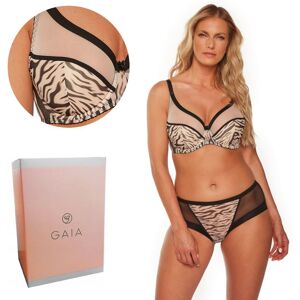 GAIA Biustonosz Semi-Soft Alia 1234 półusztywniany beżowy czarny 65G GAIA Biustonosz Semi-Soft Alia 1234 półusztywniany beżowy czarny 65G