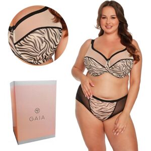 GAIA Biustonosz Semi-Soft Alia MAXI 1234 półusztywniany beżowy czarny 70L GAIA Biustonosz Semi-Soft Alia MAXI 1234 półusztywniany beżowy czarny 70L