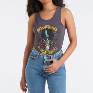 Body Amplified Guns N Roses Top Hat Skull Ladies Bodysuit-S Body Amplified Guns N Roses Top Hat Skull Ladies Bodysuit-S