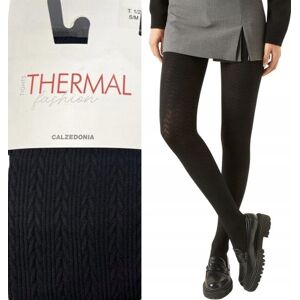 All CALZEDONIA czarne ciepłe termiczne termalne rajstopy wzór warkocze 1/2 S/M All CALZEDONIA czarne ciepłe termiczne termalne rajstopy wzór warkocze 1/2 S/M