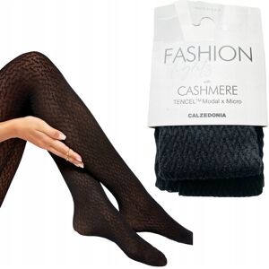 ABC Calzedonia rajstopy KASZMIROWE modal kaszmir wzór jodełka czarne 4 (L) ABC Calzedonia rajstopy KASZMIROWE modal kaszmir wzór jodełka czarne 4 (L)