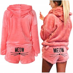 Luvu Ciepła piżama kotek pluszowa meow koralowa- XXL Luvu Ciepła piżama kotek pluszowa meow koralowa- XXL