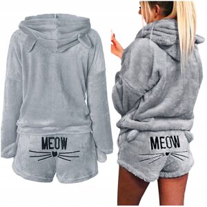 Luvu Ciepła piżama kotek pluszowa meow szara - XL Luvu Ciepła piżama kotek pluszowa meow szara - XL