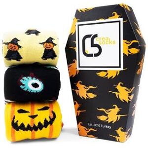 CREA SOCKS, kolorowe skapetki, 3 pary, HALLOWEEN w pudełku prezentowym, 36/40 CREA SOCKS, kolorowe skapetki, 3 pary, HALLOWEEN w pudełku prezentowym, 36/40