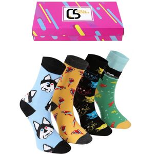 CREA SOCKS, kolorowe skapetki, 4 pary, ZWIERZAKOWA CZWÓRKA, w pudełku prezentowym, 36/40 CREA SOCKS, kolorowe skapetki, 4 pary, ZWIERZAKOWA CZWÓRKA, w pudełku prezentowym, 36/40