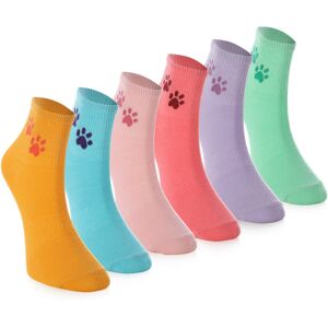 CREA SOCKS, kolorowe skarpetki, ZWIERZAKI ŁAPKI, 6 par, 36/40 CREA SOCKS, kolorowe skarpetki, ZWIERZAKI ŁAPKI, 6 par, 36/40