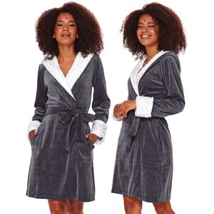 Doctor Nap 7059 DARK GREY elegancki szlafrok XL Doctor Nap 7059 DARK GREY elegancki szlafrok XL
