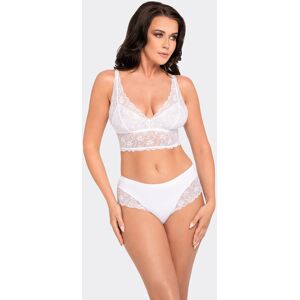 BABELL Figi Damskie Midi Z Koronką Kod 194 Białe L BABELL Figi Damskie Midi Z Koronką Kod 194 Białe L