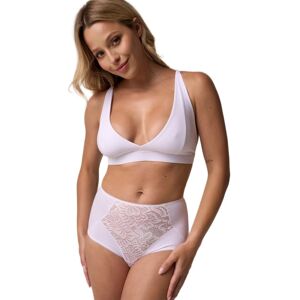 BABELL Figi damskie modelujące z koronką kod 215 białe 3XL BABELL Figi damskie modelujące z koronką kod 215 białe 3XL