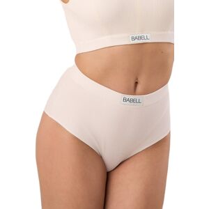 BABELL Figi damskie z wysokim stanem z prążkowanej dzianiny kod 3005 śmietankoweL BABELL Figi damskie z wysokim stanem z prążkowanej dzianiny kod 3005 śmietankoweL