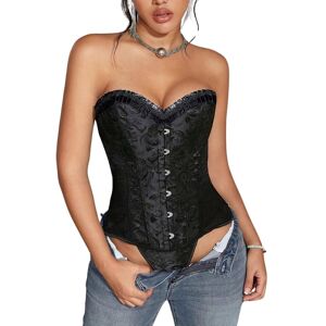 Luvu Gorset Modelujący Talię Czarny Wiązanie - L Luvu Gorset Modelujący Talię Czarny Wiązanie - L