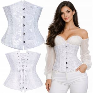 Luvu Gorset modelujący talię underbust biały - XL Luvu Gorset modelujący talię underbust biały - XL