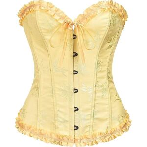 Akuku Gorset wyszczuplający talię żółty elegancki gorsetowy top retro VINTAGE r S Akuku Gorset wyszczuplający talię żółty elegancki gorsetowy top retro VINTAGE r S