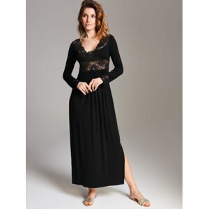 Vanilla KOSZULA NOCNA MAXI S002 02 - czarny XL Vanilla KOSZULA NOCNA MAXI S002 02 - czarny XL