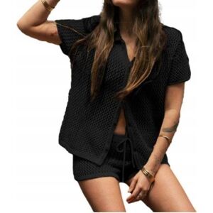 inna (Inny) Letni Komplet Dzianinowy Boho Chic Dwuczęściwy Zestaw Spodenki Koszula inna (Inny) Letni Komplet Dzianinowy Boho Chic Dwuczęściwy Zestaw Spodenki Koszula