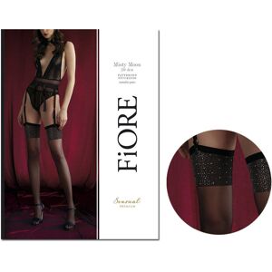 FiORE Pończochy Damskie Do Paska W Kropki Manszeta Black 2 FiORE Pończochy Damskie Do Paska W Kropki Manszeta Black 2