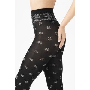FiORE Rajstopy Snowflake 40 Den Black-Ecru (Rozmiar 2) FiORE Rajstopy Snowflake 40 Den Black-Ecru (Rozmiar 2)