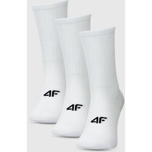 Skarpety casual za kostkę damskie (ZESTAW 3 szt.) 4F 4FWMM00USOCF474-10S Biały 39-42 Skarpety casual za kostkę damskie (ZESTAW 3 szt.) 4F 4FWMM00USOCF474-10S Biały 39-42
