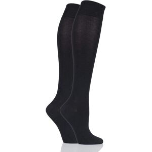 nieznany producent SockShop Skarpetki Damskie do Kolan Podkolanówki Zestaw 2 Pary Czarne 36-41 nieznany producent SockShop Skarpetki Damskie do Kolan Podkolanówki Zestaw 2 Pary Czarne 36-41