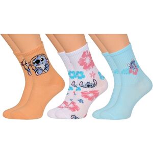 sarcia.eu Stitch Disney Damskie, Kolorowe Długie Skarpetki - 3 Pary, Oeko-Tex 37-42 Eu sarcia.eu Stitch Disney Damskie, Kolorowe Długie Skarpetki - 3 Pary, Oeko-Tex 37-42 Eu