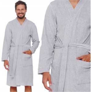 Szlafrok męski DOCTOR NAP 4576 grey melange M Szlafrok męski DOCTOR NAP 4576 grey melange M