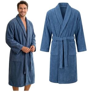 morella SZLAFROK MĘSKI FROTTE CIEPŁY BAWEŁNIANY ELEGANCKI WIĄZANY BEZ KAPTURA M-L morella SZLAFROK MĘSKI FROTTE CIEPŁY BAWEŁNIANY ELEGANCKI WIĄZANY BEZ KAPTURA M-L