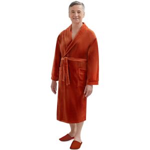 Odzież Martel Szlafrok Męski Xl/2Xl Rudy Ciepły Miękki Długi Elegancki Wiązany Welurowy Odzież Martel Szlafrok Męski Xl/2Xl Rudy Ciepły Miękki Długi Elegancki Wiązany Welurowy