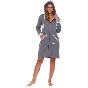 szlafrok w sportowym stylu z ozdobnymi ściągaczami Doctor Nap -S szlafrok w sportowym stylu z ozdobnymi ściągaczami Doctor Nap -S