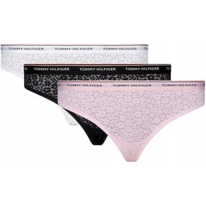 Tommy Hilfiger Bikini Damskie Majtki 3P Czarne/Białe/Różowe R.S Tommy Hilfiger Bikini Damskie Majtki 3P Czarne/Białe/Różowe R.S