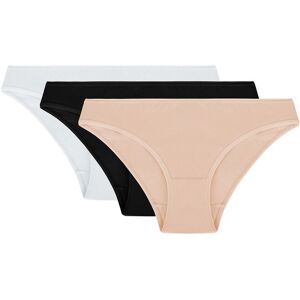Vivisence 4003 3-pack biały/czarny/beżowy S Majtki figi Vivisence 4003 3-pack biały/czarny/beżowy S Majtki figi