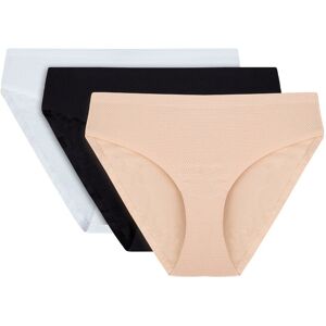 Vivisence 4011 3-pack biały/czarny/beżowy S Majtki figi Vivisence 4011 3-pack biały/czarny/beżowy S Majtki figi