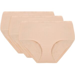 Vivisence 4013 3-pack beżowy M Majtki wysokie figi Vivisence 4013 3-pack beżowy M Majtki wysokie figi