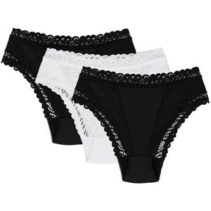 Inny producent Wol-Bar Abra 3-pak czarny-czarny-biały S Majtki figi Inny producent Wol-Bar Abra 3-pak czarny-czarny-biały S Majtki figi