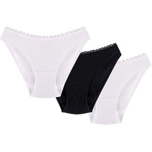 Inny producent Wol-Bar Soft Cute 3-pak biały-biały-czarny S Majtki figi Inny producent Wol-Bar Soft Cute 3-pak biały-biały-czarny S Majtki figi