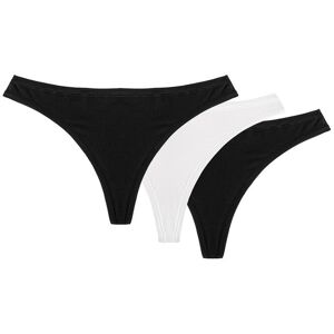Inny producent Wol-Bar Soft Simple 3-pak czarny-czarny-biały M Majtki stringi Inny producent Wol-Bar Soft Simple 3-pak czarny-czarny-biały M Majtki stringi