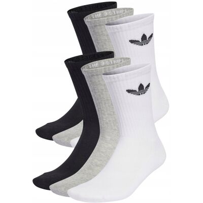 Adidas SKARPETY TREFOIL CREW 6-PACK IJ5620 r M Adidas SKARPETY TREFOIL CREW 6-PACK IJ5620 r M