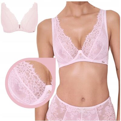 inna (Inny) Alles HUSH BLUSH M BRALETTE biustonosz koronkowy braletka jasny róż - 75G inna (Inny) Alles HUSH BLUSH M BRALETTE biustonosz koronkowy braletka jasny róż - 75G