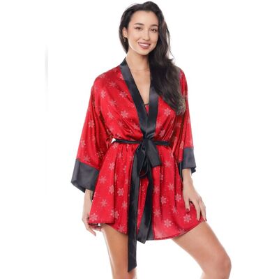 Anais Peniuar Aster Robe Red Czerwony XXL/XXXL Anais Peniuar Aster Robe Red Czerwony XXL/XXXL