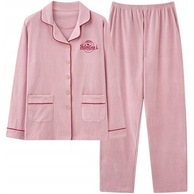 inna (Inny) BAWEŁNIANA PIŻAMA DAMSKA DWUCZĘŚCIOWA NA GUZICZKI Z DŁUGIM RĘKAWEM PINK 3XL inna (Inny) BAWEŁNIANA PIŻAMA DAMSKA DWUCZĘŚCIOWA NA GUZICZKI Z DŁUGIM RĘKAWEM PINK 3XL