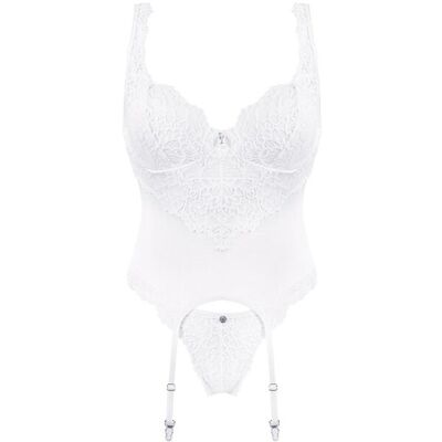 Inny producent Bielizna-amor Blanco Gorset I Stringi Biały S/m Inny producent Bielizna-amor Blanco Gorset I Stringi Biały S/m