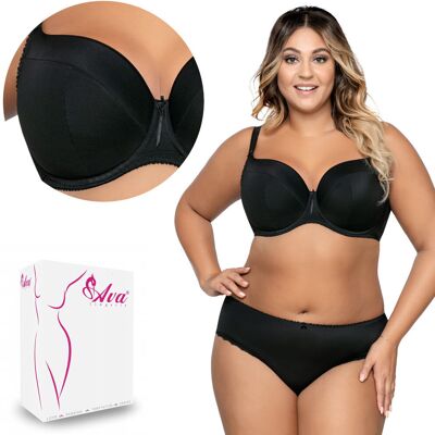 AVA Biustonosz Full Cup AV 1263 czarny 100F AVA Biustonosz Full Cup AV 1263 czarny 100F