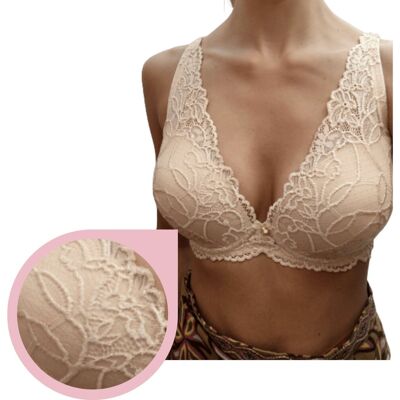Biustonosz LEMAX ANGELINA Push up beż - 65F Biustonosz LEMAX ANGELINA Push up beż - 65F
